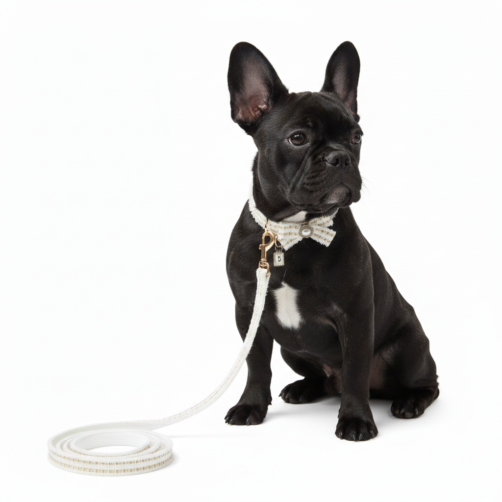 Coco Collar & Leash White