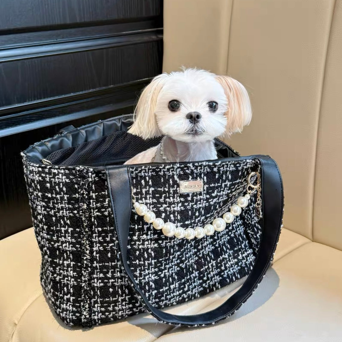 Coco Tweed Carrier Black