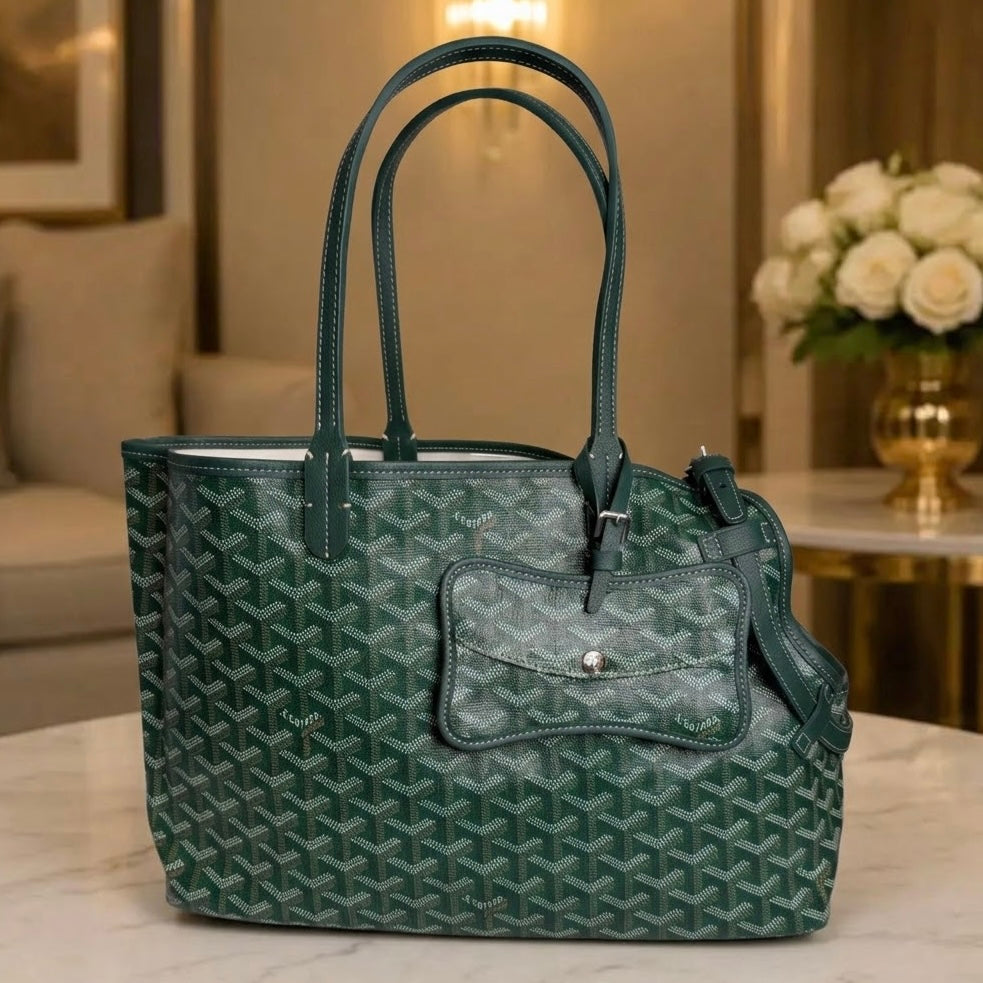 Canvas Tote Carrier Green