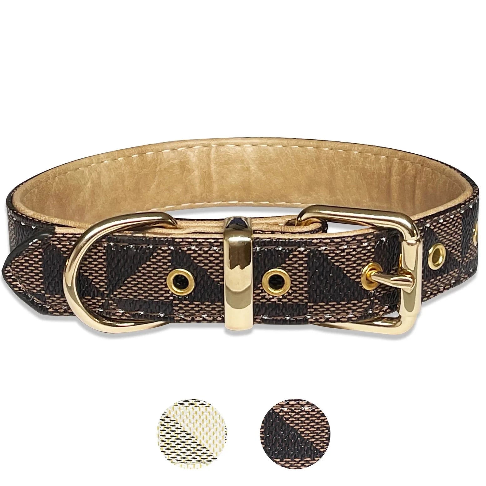 Louis Vuitton Monogram Leather Dog Collar Leash