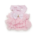 Load image into Gallery viewer, Pink fairytale dress for pets with ruffle tulle skirt and bow detail
